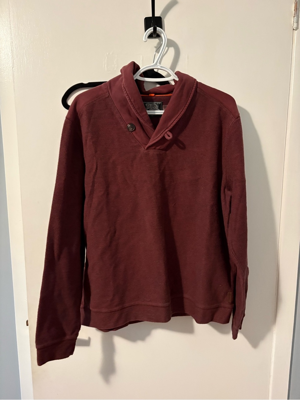 Roots Collar Pullover Sweater - Burgundy